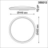 Светильник накладной NOVOTECH OVER 359212 NT23 327 IP43 LED 48W 170-265V 4320Лм 3000-6000К диммируемый с датчиком движения,пульт ДУ в комплекте черный NV-359212